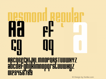 Desmond Altsys Fontographer 4.0.4 12/4/03 Font Sample