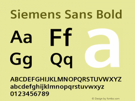 SiemensSans-Bold Version 005.001图片样张