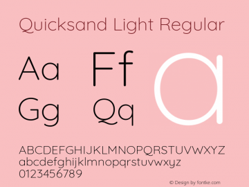 Quicksand Light Version 3.000图片样张