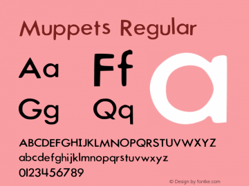 Muppets Regular Version 2 Font Sample