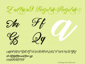 Zailla ss9 Regular Version 1.000 Font Sample