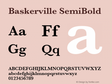 Baskerville SemiBold 5.0d1图片样张