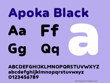 Apoka Black Version 1.001; ttfautohint (v1.5)图片样张