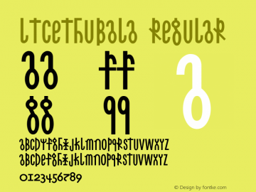 LTCethubala Regular 31.08.1997 Font Sample