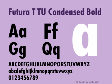 FuturaTTU-BolCon 1.05 Font Sample