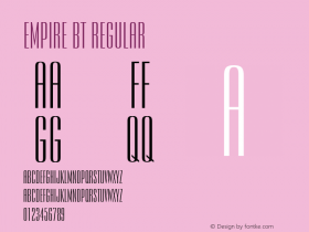 Empire BT Regular mfgpctt-v1.54 Thursday, February 11, 1993 10:14:48 am (EST) Font Sample