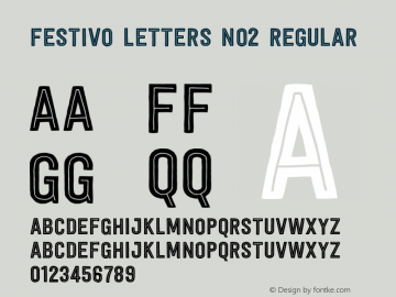 FestivoLettersNo2 Version 2.000 Font Sample