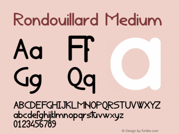 Rondouillard Version 001.000 Font Sample