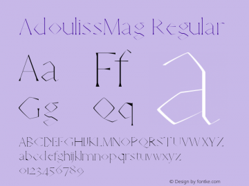 AdoulissMag Thin Version 1.0 Font Sample