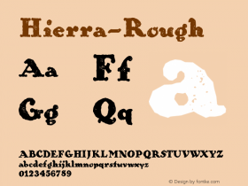 ☞Hierra-Rough Version 5.000;com.myfonts.easy.john-moore.hierra.rough.wfkit2.version.4p4U图片样张