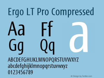 ErgoLTPro-Compressed Version 1.000;PS 001.000;hotconv 1.0.38 Font Sample
