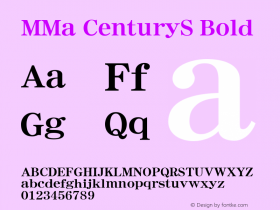 MMa CenturyS Bold Version 3.100;PS 001.000;hotconv 1.0.38;makeotf.lib1.6.5960图片样张