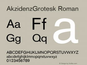 12 Akzidenz Grotesk** Roman   05003 001.000图片样张