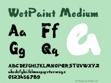 WetPaint Medium 001.000 Font Sample