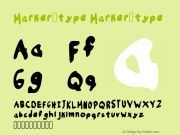 Marker_type Version 001.000 Font Sample