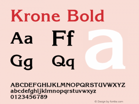 Krone Bold (C)opyright 1992 W.S.I.  4/02/92图片样张
