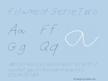 Filament Two-Seven Version 1.111 Font Sample