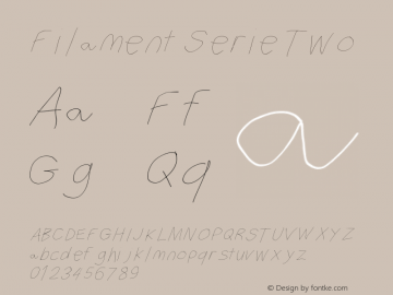 Filament Two-Seven Version 1.111 Font Sample
