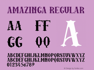 AMAZINGA Version 1.000 Font Sample