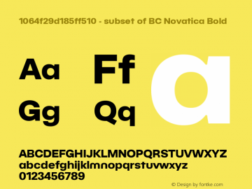 1064f29d185ff510 - subset of BC Novatica Bold Version 1.000图片样张