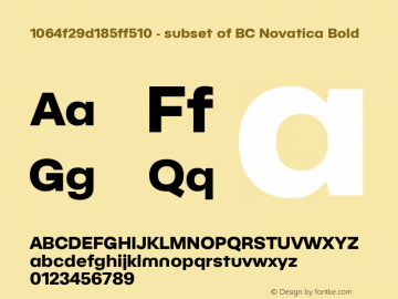 1064f29d185ff510 - subset of BC Novatica Bold Version 1.000 Font Sample