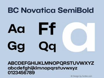 e1691a873c8fb236 - subset of BC Novatica SemiBold Version 1.000图片样张