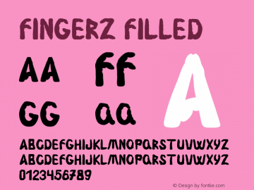 Fingerz-Filled Version 1.000 Font Sample
