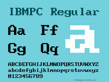 IBMPC Regular Version 1.00图片样张