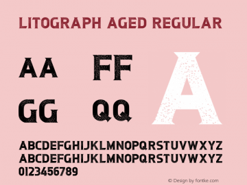 Litograph Aged  Font Sample