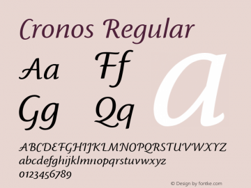 Cronos 408 wt 11 op Italic Version 001.000图片样张