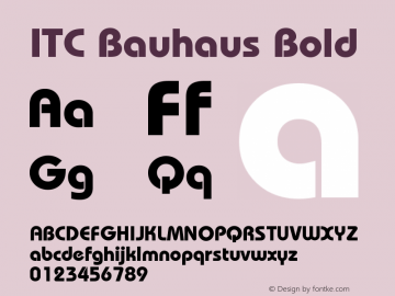 ITC Bauhaus Bold Version 003.001图片样张