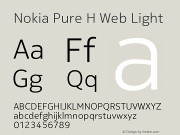 NokiaPureHWeb-Light Version 0.100图片样张