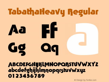 TabathaHeavy Regular The WSI-Fonts Professional Collection Font Sample