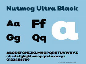 Nutmeg Ultra Black Version 1.000;PS 001.000;hotconv 1.0.88;makeotf.lib2.5.64775;com.myfonts.easy.without-foundry.nutmeg.ultra-black.wfkit2.version.4MBV图片样张