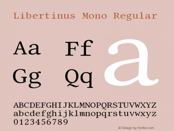 Libertinus Mono Version 5.1.7 Font Sample