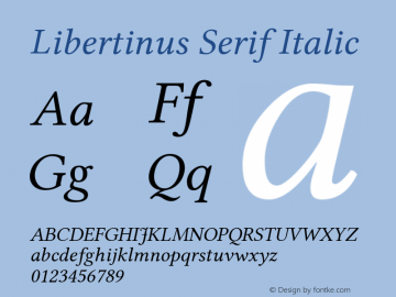 Libertinus Serif Italic Version 5.1.6图片样张