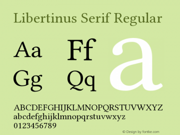 Libertinus Serif Version 5.3.0图片样张