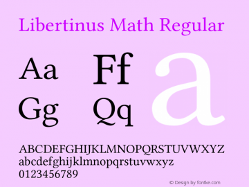 Libertinus Math Version 6.3 Font Sample