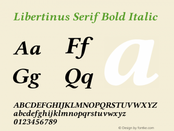Libertinus Serif Bold Italic Version 6.3图片样张