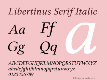 Libertinus Serif Italic Version 5.1.6图片样张