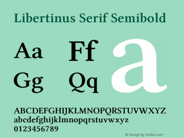 Libertinus Serif Semibold Version 6.3图片样张