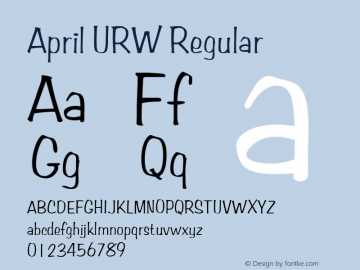April-URW Version 1.000 Font Sample