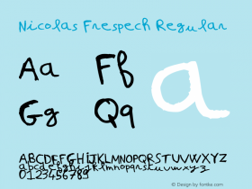 Nicolas Frespech Version 1.00 March 5, 2009, initial release, www.yourfonts.com图片样张