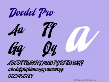 Doedel-Pro Version 1.000 Font Sample