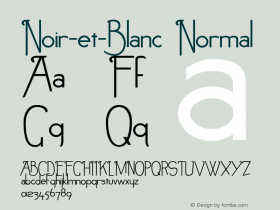 Noir-et-Blanc Version 1.00 Font Sample