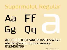 Supermolot Version 1.000 Font Sample