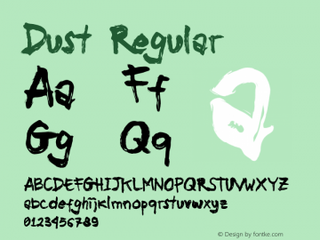 Dust Version 1.000 Font Sample