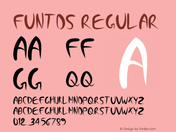 Funtos Version 1.00 August 16, 2016, initial release Font Sample