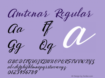 Amtenar 001.000 Font Sample