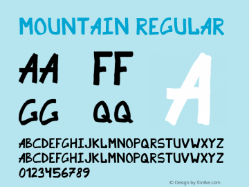 Mountain Version 1.000 Font Sample